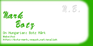 mark botz business card